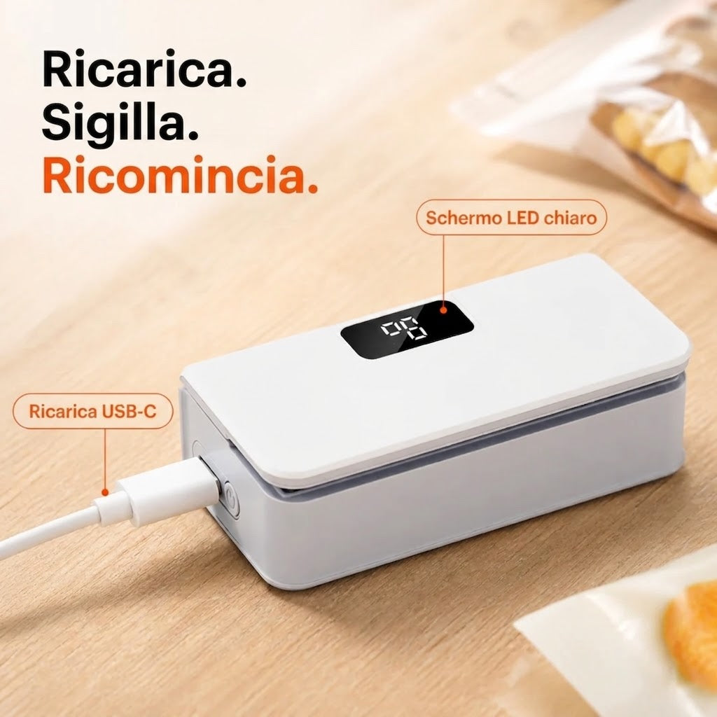 Ricarica USB-C e schermo LED